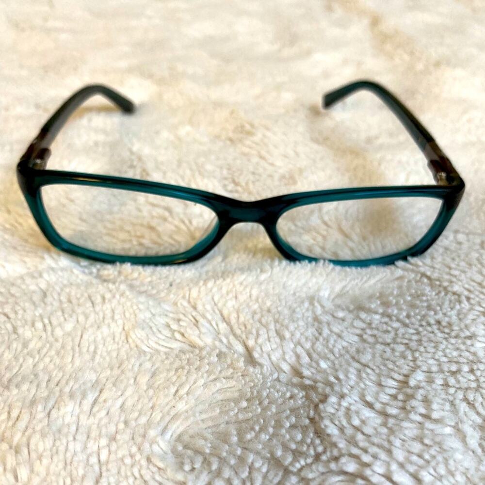 DVF emerald green shades rectangular glasses frame - Picture 2 of 8